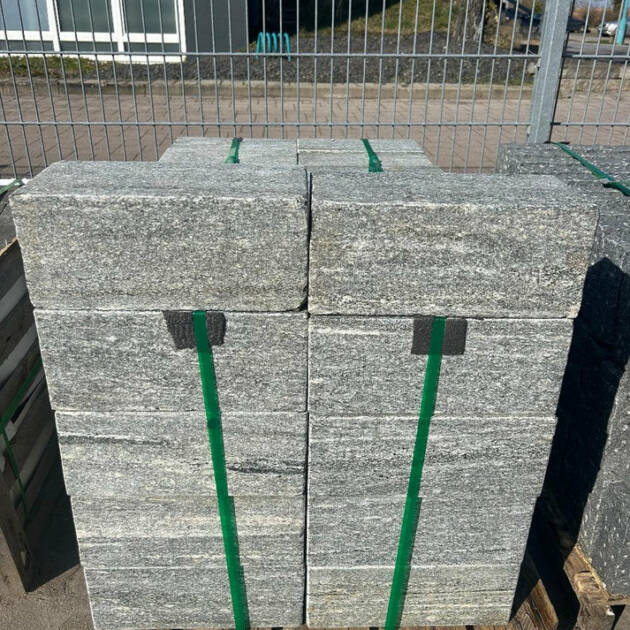 Granit Mauersteine „Fantastic Grey“ 15×17×35 cm – allseits gesägt & geflammt | Premium Qualität