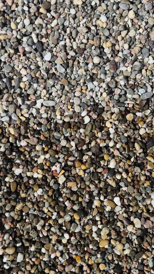 Rheinkies 2–8 mm – Bunt | Feiner Naturkies & vielseitig als Pflastersplitt einsetzbar