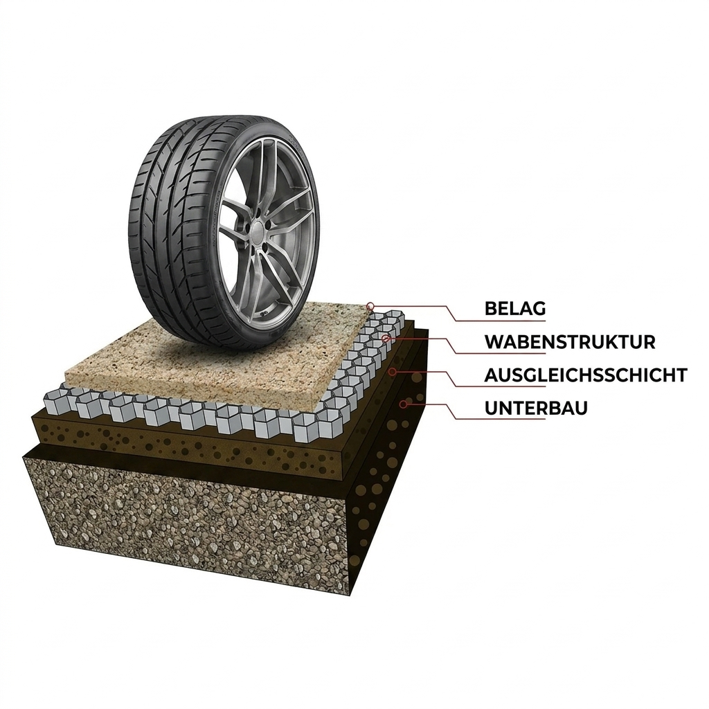 Wabenplatten Kiesstabilisierung 120x80x3 cm – befahrbar, stabil, Kiesgitter für Einfahrt & Garten – Bild 2